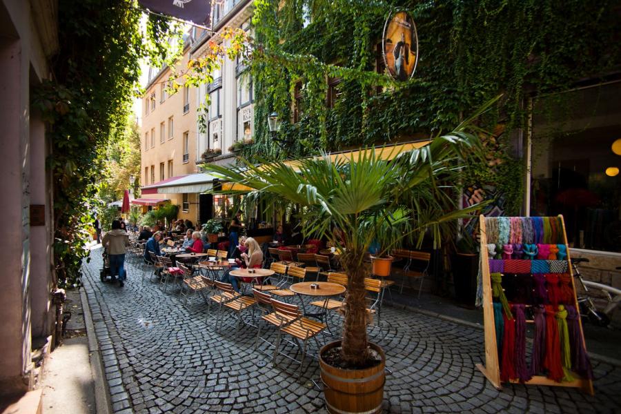 Freiluftcafé in der Wagnergasse