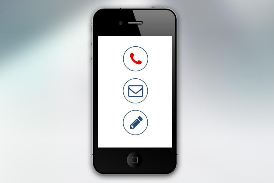 Ein mobiles Telefon mit einem Notrufzeichen