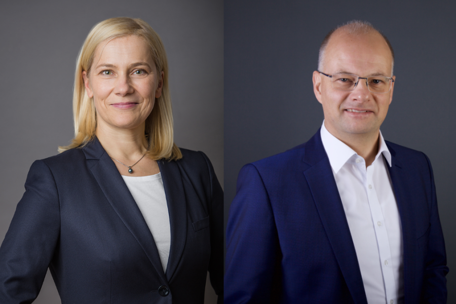 Zwei Portraits einer Frau und eines Mannes
