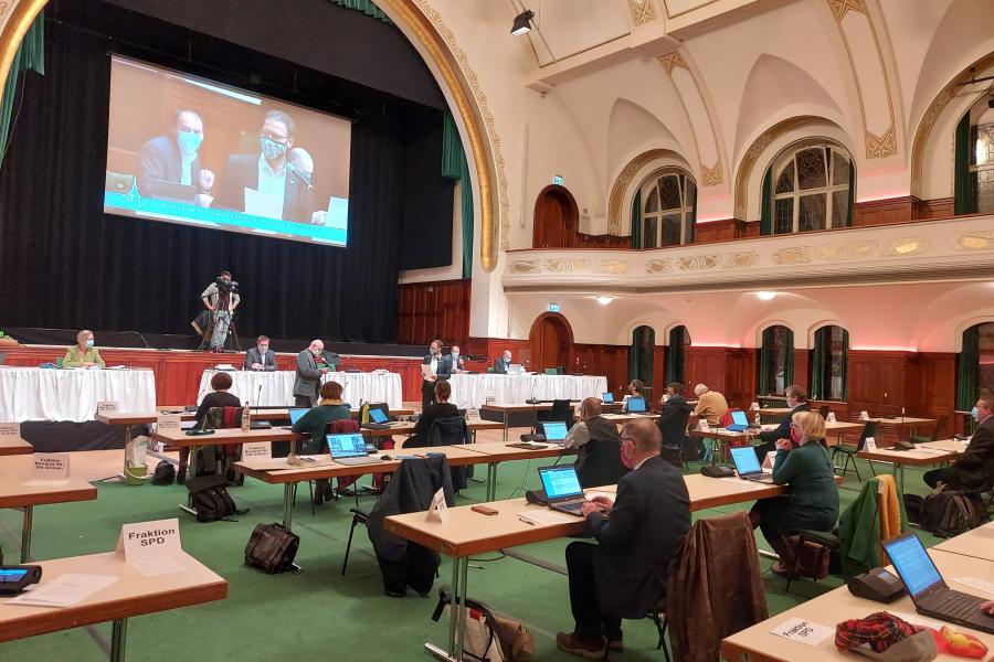 Stadtratssitzung im Jenaer Volkshaus