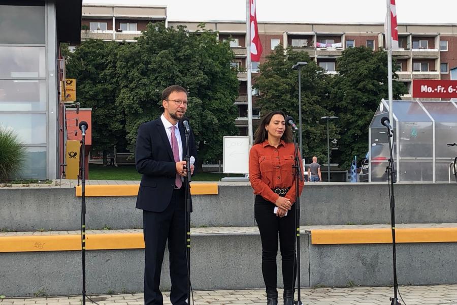 OB Thomas Nitzsche und Semiya Şimşek, die Tochter von Enver  Şimşek