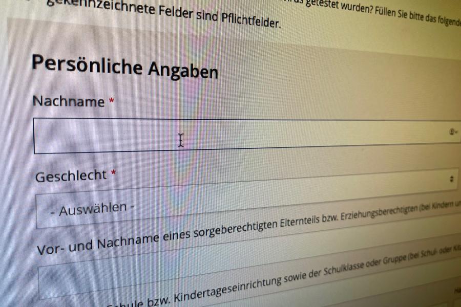 Eine Formulareingabe im Browser