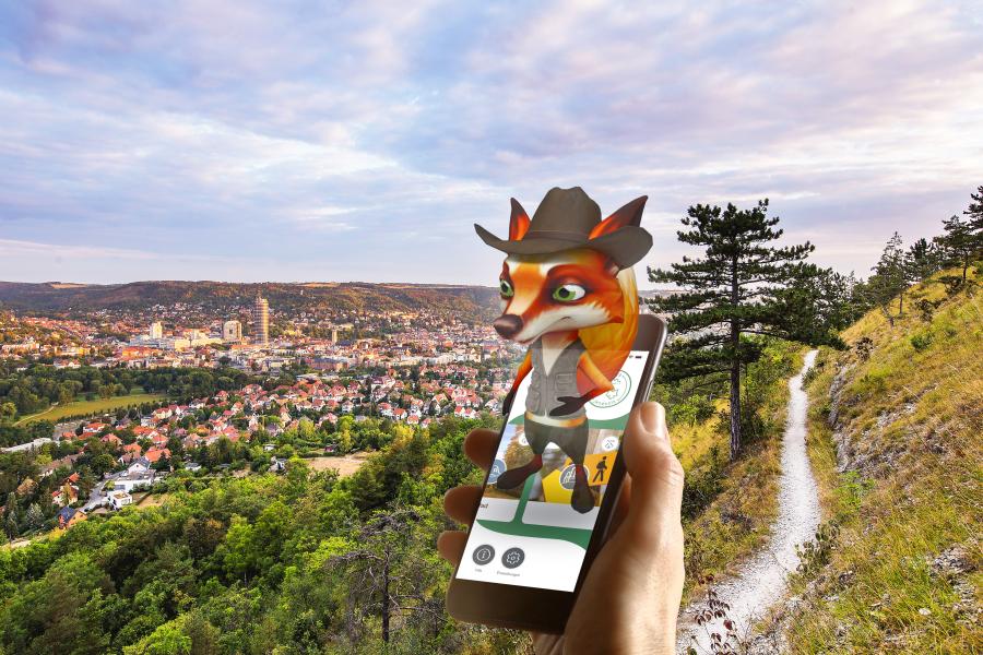 Smartphone mit Fuchs-Icon