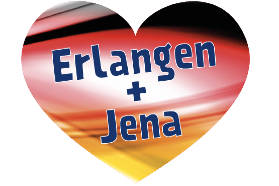 Ein Herz mit Erlangen und Jena