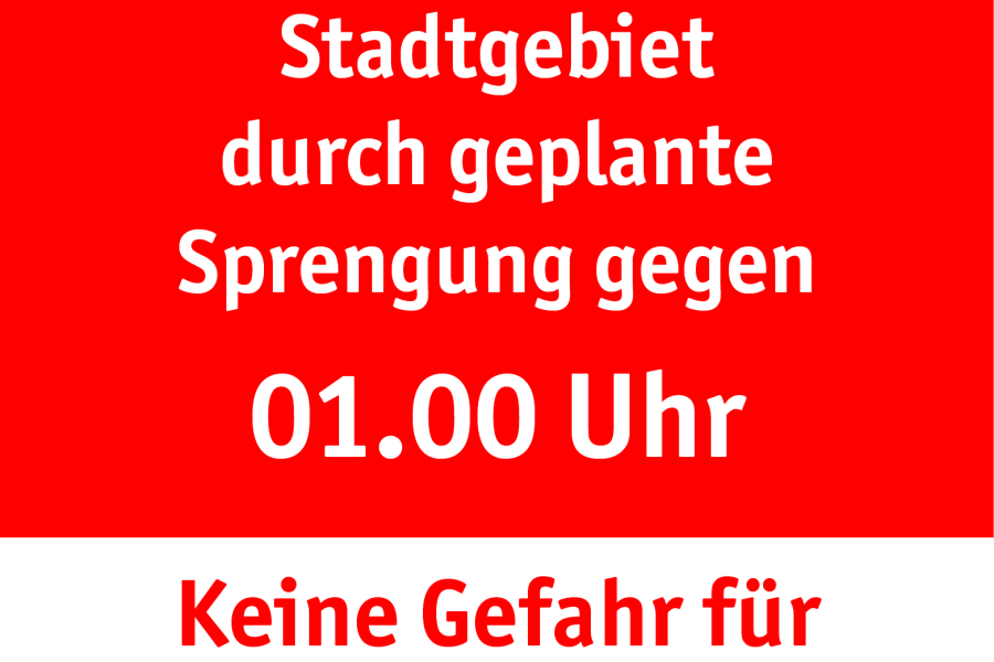 Detonation gegen 01.00 Uhr