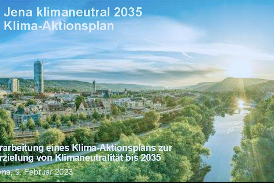 Ein Panoramabild von Jena