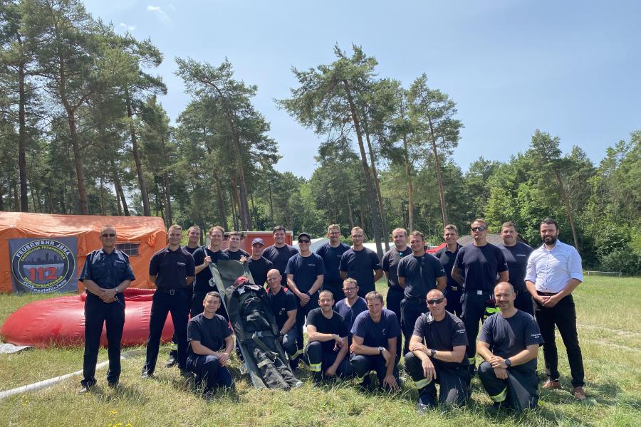 Foto der Auszubildenden des Grundlehrgangs der Berufsfeuewehr Jena
