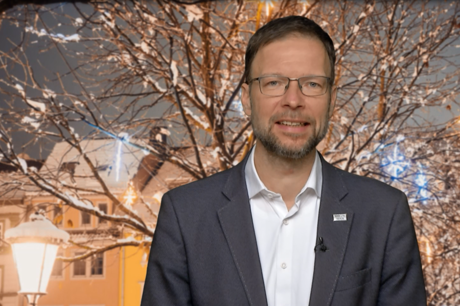 OB Thomas Nitzsche hält seine Weihnachtsbotschaft
