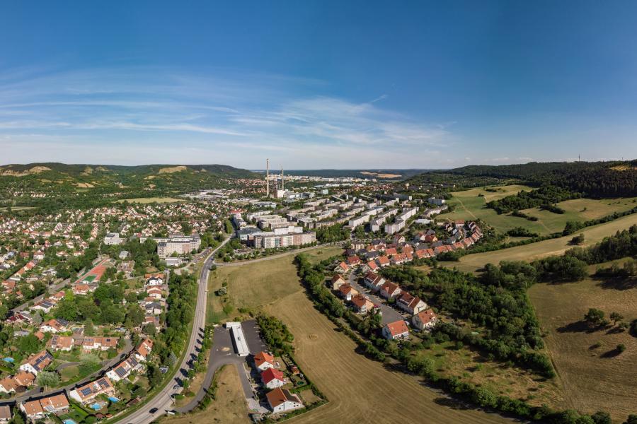 Luftaufnahme Winzerla von oben