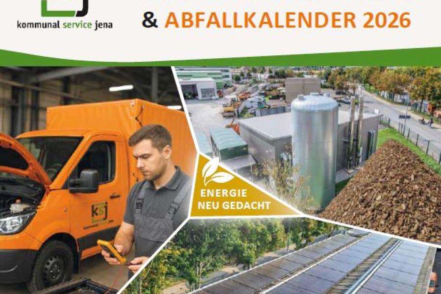 Titelbild der Broschüre Wegweiser mit Abfallkalender 2026