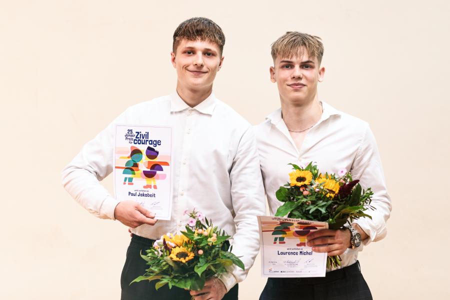 Preisträger  Laurence Michel und Paul Jakobeit